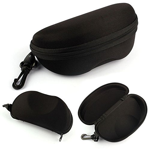 Mokingtop(TM)Fashion Portable Carabiner Eye Glasses Sunglasses Hard Case Protector Box (Black)