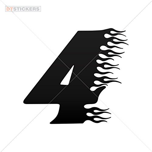 

Sticker Racing Flame Number Four durable Boat artwork fireball mors symbol AX96C