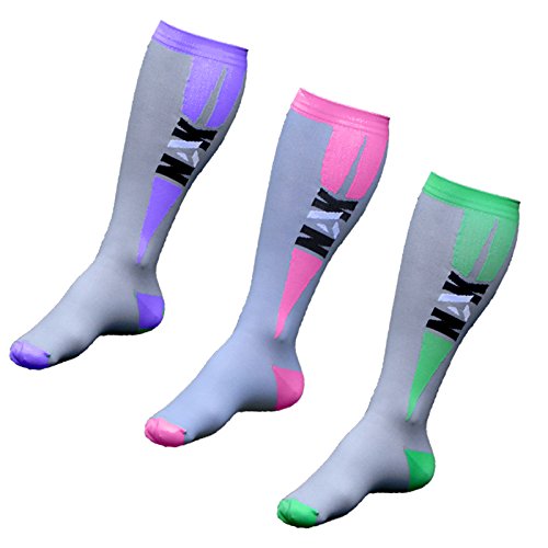 Graduated Compression Socks (Men and Women 1 pair) Best for Running, Nurses, Crossfit