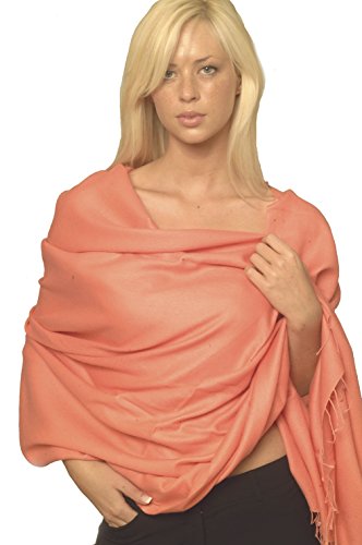 Cashmere Pashmina Group: Solid Pashmina Shawl, Scarf, Wrap & Stole (Large size)