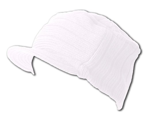 New Flat Top Winter Jeep Cap (Comes In 8 Different Colors) White