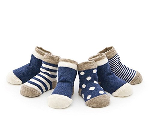 Izzy & Roo Heathered Toddler Socks - Set of 4 Pair (2-4 Years, Denim)