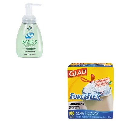 

KITCOX70427DPR06042 - Value Kit - Dial Basics Foaming Hand Soap (DPR06042) and Glad ForceFlex Tall-Kitchen Drawstring Bags (COX70427)