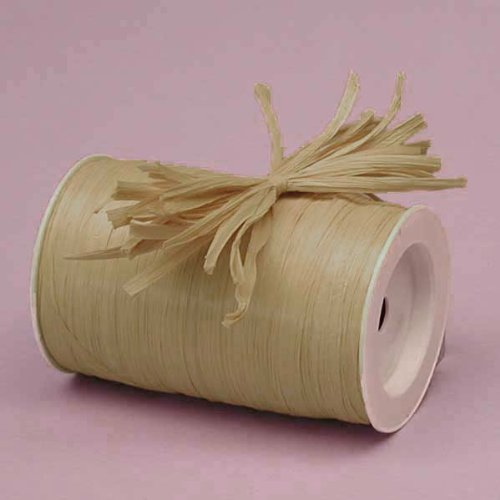 Premium Quality Rayon Raffia Ribbon - 1/4 Inch X 100 Yards (OATMEAL)