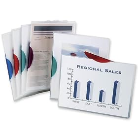 New-Oxford 04491 - Polypropylene Report Cover w/Clip, Letter, Holds 30 Pages, Assorted, 25/Box - ESS04491