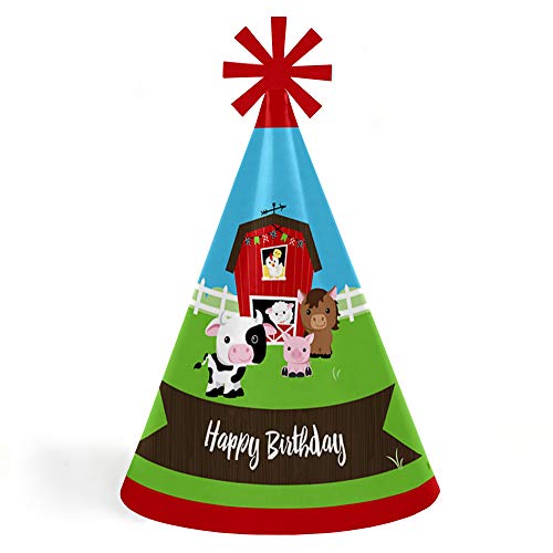 Algopix Similar Product 19 - Farm Animals  Cone Birthday Party Hats