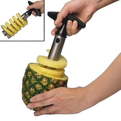 GUFAN COUPE ANANAS EPLUCHEUR DECOUPE VIDE TRANCHE TRANCHEUR INOX EFFICACE RONDELLE