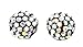 Beautiful Crystal Couture Ice Crystal on Black Ball/Sphere Stud Earrings