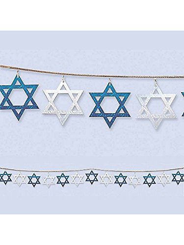 Hanukkah String Prismatic Garland 9ft
