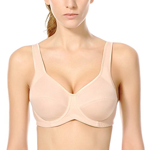 La Isla Women's High Impact Maximum Support Underwire Non Padded Sports Bra