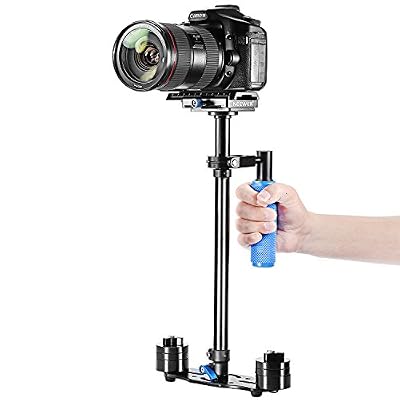 Neewer® 24"/60cm Poignée Stabilisateur À Main avec Plateau de Libération Rapide 1/4" et 3/8" Vis pour Appareils Photo Reflex Numériques et Vidéo Caméscopes Jusqu'à 6lbs/2,7kg