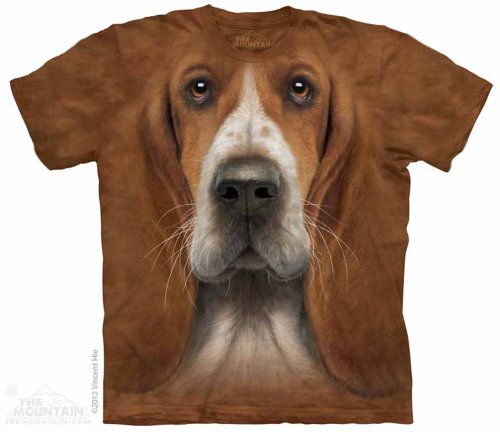 Basset Hound Face Dog The Mountain Adult T-Shirt