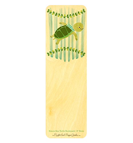 Algopix Similar Product 20 - Simon Sea Turtle Wood BookmarkRuler by