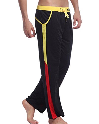 Showtime Men's Casual Loose Tri Color Pocketed Sports Pants With Drawstring