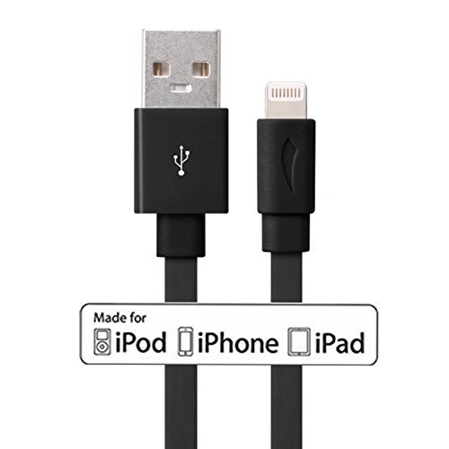 [Apple MFi Certified]Yellowknife 3.3ft Lightning to USB Cable Sync and Charging for iPhone 6/6 Plus/5/5S/5C, iPad Air, iPad Air 2, ipad Mini, Mini 2, Mini 3,iPad 4th gen, iPod touch 5th gen, and iPod nano 7th gen(Black)