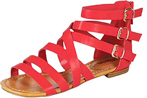 Breckelle's Women's Covina-24 Gladiator Strappy Flat Sandals