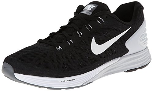 Nike Women's Lunarglide 6 Running Shoe, Black/White/Pr Platinum/Cl Gry