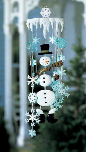 Winter Snowman Holiday Garden Wind Chimes