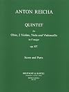 Quintet in F major for Oboe and Strings, Op. 107 [score / parts]