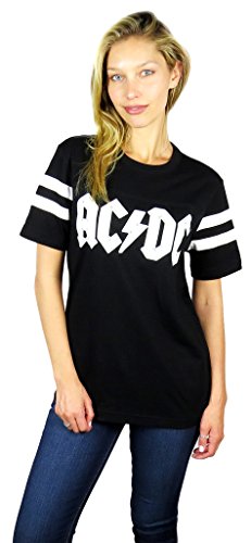 AC/DC Womens Varsity Football Tee Black