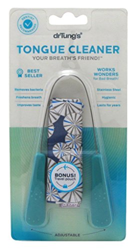 Dr. Tung's Tongue Cleaner, Stainless Steel (colors may vary)