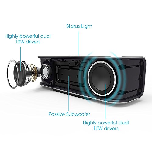 TaoTronics TT-SK06 Bluetooth Speakers with Mic (Silver) Buy TaoTronics TT-SK06 Bluetooth Speakers with Mic (Silver) from Amazon.co.uk!