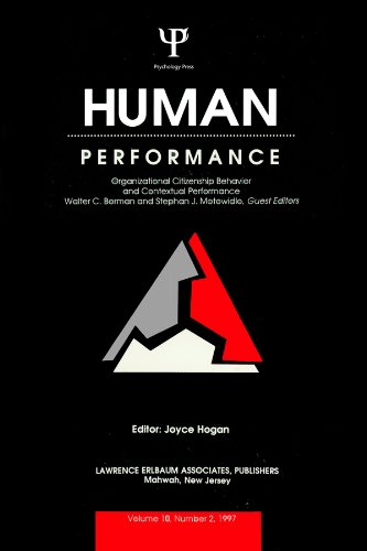 Organizational Citizenship Behavior and Contextual Performance: A Special Issue of Human Performance by Walter C. Borman
