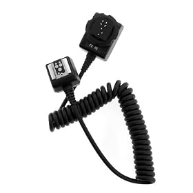 GTMax Off-Camera Flash Sync Cord for Canon E-TTL / E-TTL II, Nikon i-TTL, Pentax P-TTL, Fujifilm, Samsung SLR Hotshoe Camera - 5FT