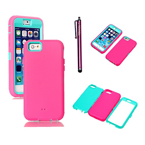 iPhone 6 Case, MOKOU 3 in 1 Hybrid High Impact Armor Defender Case Covers for iphone6 4.7Inch