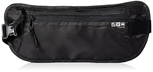 Algopix Similar Product 17 - Flight 001 RFID Travel Waist Safe, Black