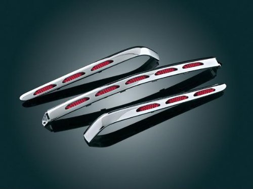 Kuryakyn 3221 L.E.D. Trunk Molding Set With Chrome Lens 01-10 GL1800 Models