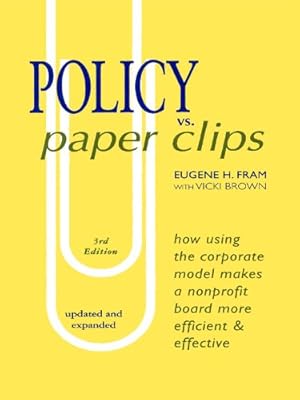 Policy vs. Paper Clips: How using the Corporate Model makes a nonprofit board more efficient & effective