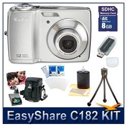Black Friday Online Deals Kodak EasyShare C182 Silver Bundle w/ 8GB SD ...