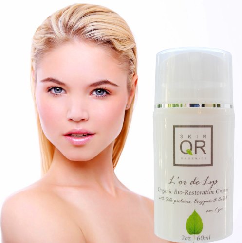 L'or de Lys Organic Bio-Restorative Cream, with Silk proteins, Enzymes & CoQ10, 2oz