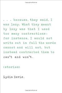Can't and Won't: Stories