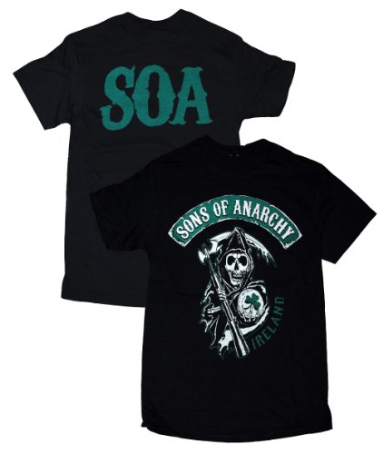 Sons Of Anarchy Ireland Irish Shamrock Reaper Adult T-Shirt