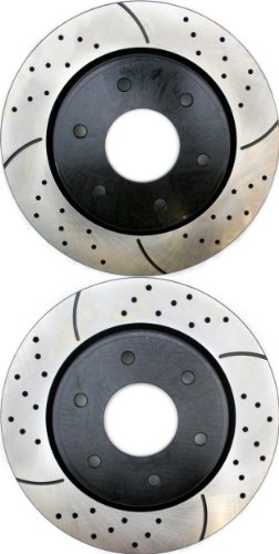 Prime Choice Auto Parts PR41427LR Drilled and Slotted Performance Rotor Pair for Front