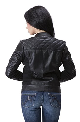 

United Face Womens Lambskin Quilted Leather Jacket