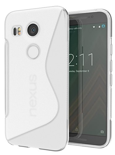 Nexus 5X Case, Cimo [Wave] Premium Slim TPU Flexible Soft Case for LG Google Nexus 5X (2015) - Clear