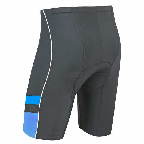 

Tenn Mens 8 Panel Cycling Shorts with Professional Moulded Pad - Black/Blue