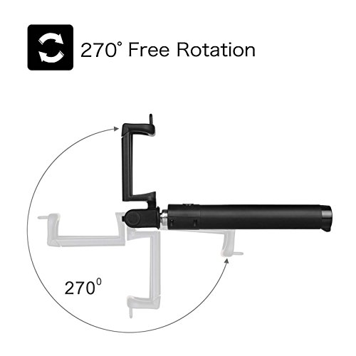 

Selfie Stick [Compact Pocket Size], Fintie Extendable Self-portrait Wireless Bluetooth Remote Shutter Stick Monopod for iPhone 6 / iPhone 6 Plus iPhone 5s 5c 4s 4, Samsung Galaxy S6/S6 Edge/S5/S4/S3/ Note 5/4/3, Google Nexus 6/5/4, LG G4 G3, and More And