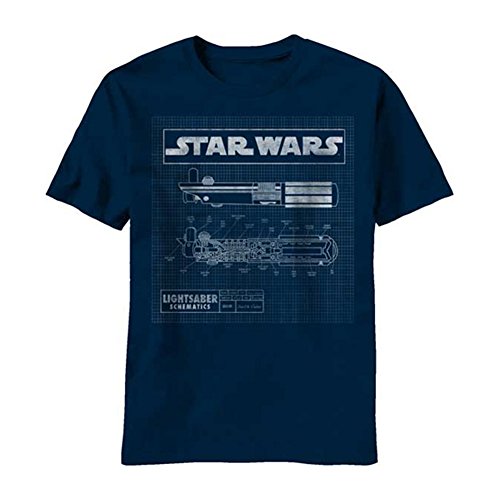 Star Wars Lightsaber Diagram Mens Navy T-Shirt