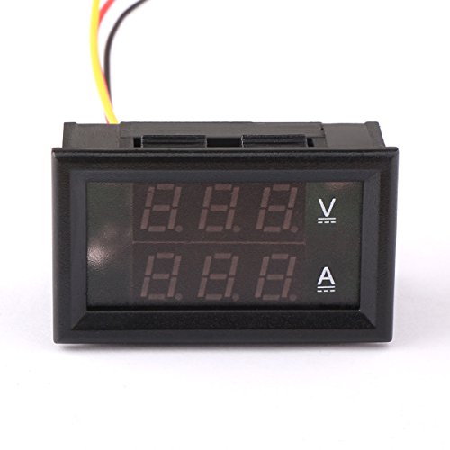 Voltmetro Amperometro Digitale DC - Display 0.28" Rosso/Blu, 0-100V 10A, Doppia Lettura - Foto 6