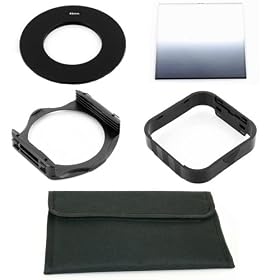 49mm Ring Adapter+Gradual ND2 Filter+Holder+Hood+4 Pocket Pouch for Cokin P
