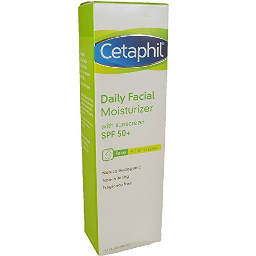 Cetaphil Daily Facial Moisturizer with Sunscreen SPF 50+, 1.7 Fluid Ounce