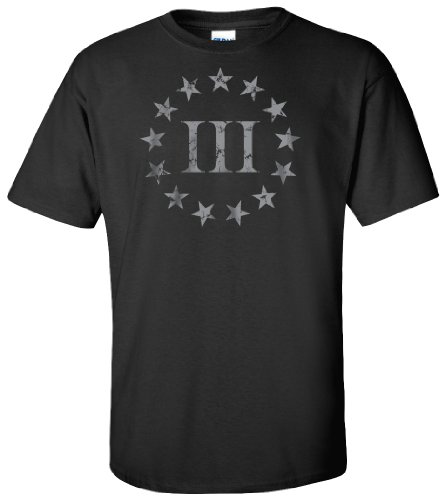 Three Percenter - Black Front Print - L