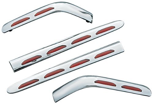 Kuryakyn 3202 L.E.D. Saddlebag Molding Set With Red Lens 01-10 GL1800