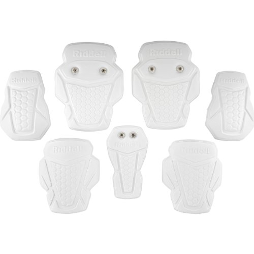 Riddell 7-Piece Football Pad Set w/Snaps Youth White
