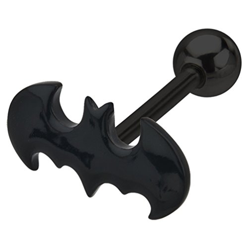 Body Accentz® 316L Surgical Steel Batman Tragus/Cartilage Piercing Stud 18g 5/16