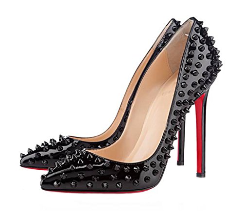 Littleboutique Classic Studded Women Pumps Pointed Toe Stiletto Party Pumps Evening Dress High Heels